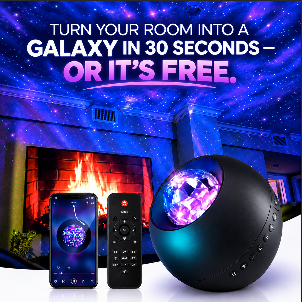 Galaxy Projector, Vibrant Galaxy Light